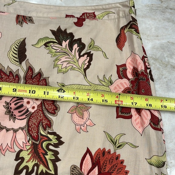 Ann‎ Taylor Flouncy Fit and Flare Tiered Skirt Floral Cotton Lined Size 6 - Picture 5 of 12